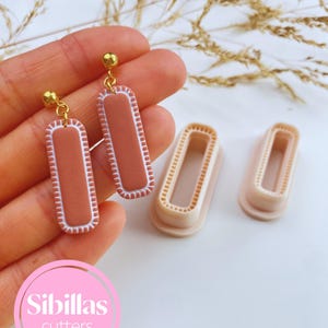 Polymer clay cutter rectangle: statement earring clay cutters