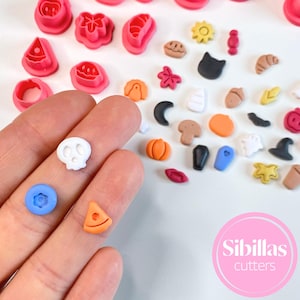 Set micro uitstekers voor de herfst: halloween-steker met taps toelopende randen