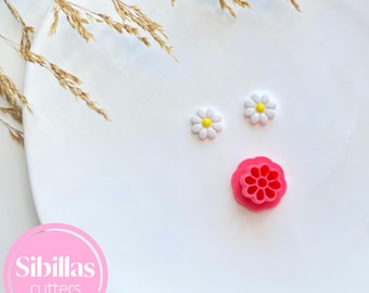 Mini flower clay cutters: Embossed Daisy Earring Make Tool