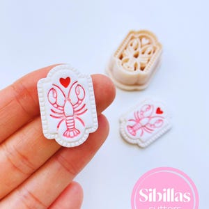 clay cutters sea life: crawfish polymer clay cutter