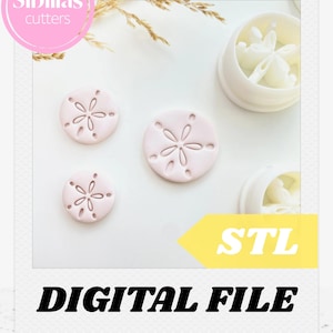 Sand dollar clay cutter STL: clay cutters sea life (digital download)