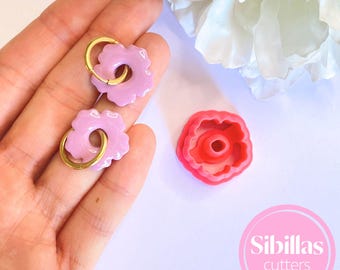 Boho Flower Polymer Clay Cutter: Huggies Earring Jewelry Tool