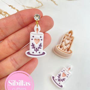 Scandinavian folk art polymer clay cutters for earrings, fall clay supplies, autumn charms, and seasonal jewelry designs.