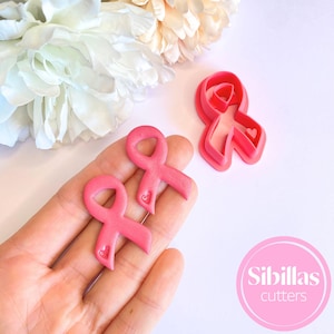 Awareness Ribbon Clay Cutter: Polymer Clay Earrings, Fondant Tool