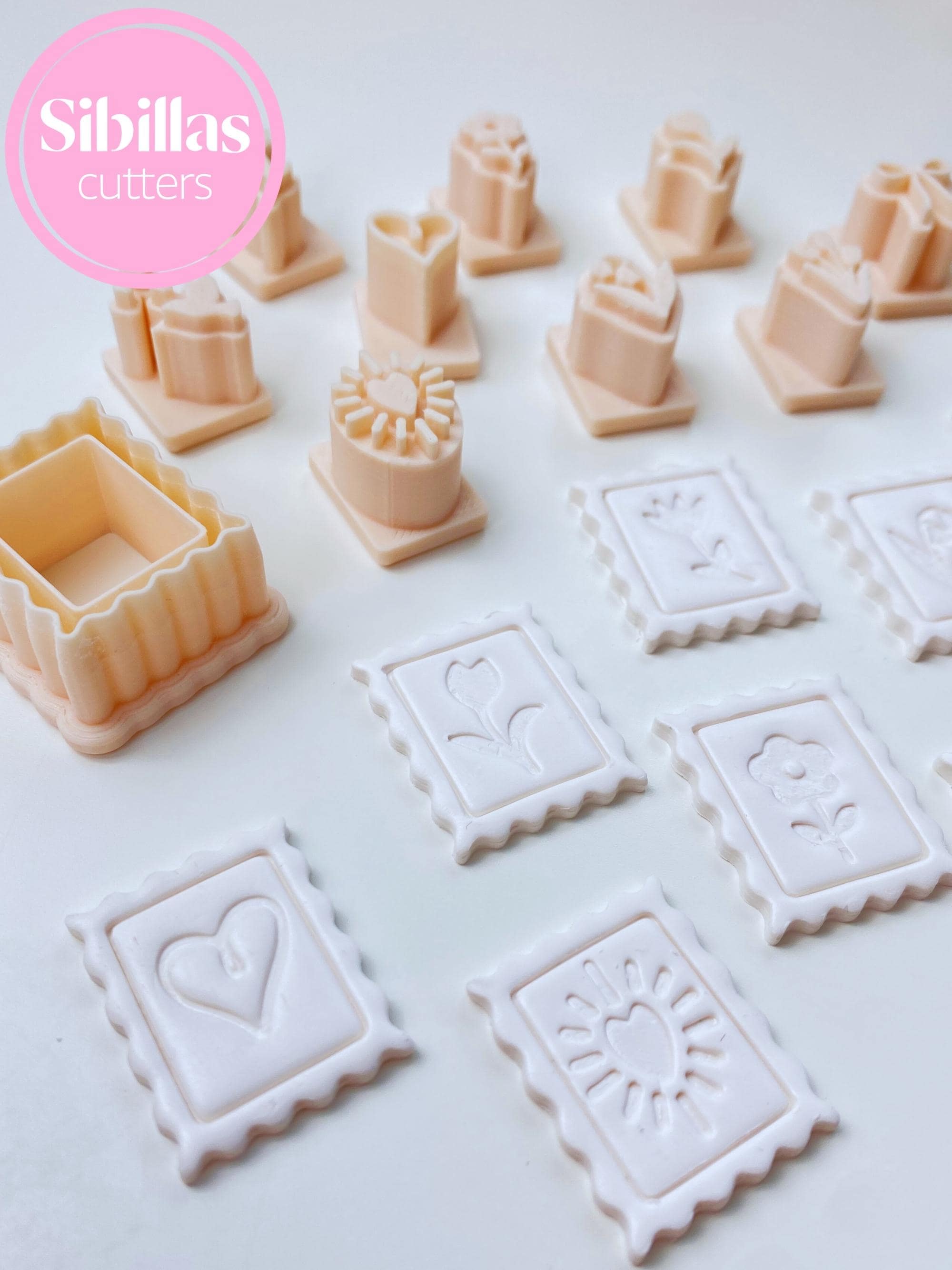 Postage Stamp Cutter, Boho Clay Stamp With Sharp Tapered Edges - Etsy