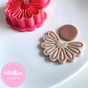 Boho Embossed Polymer Clay Cutter: Abstract Earring Jewelry Tool