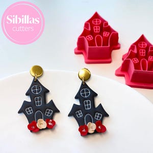 Halloween Polymer Clay Cutter Set: Spooky Ghost, Pumpkin, Bat Earrings Mold