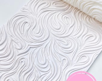 Rodillos texturizados para arcilla, sellos de cerámica con forma de olas, rodillo de cerámica vintage con forma de manos para manualidades con arcilla polimérica, textura de pendientes con líneas abstractas