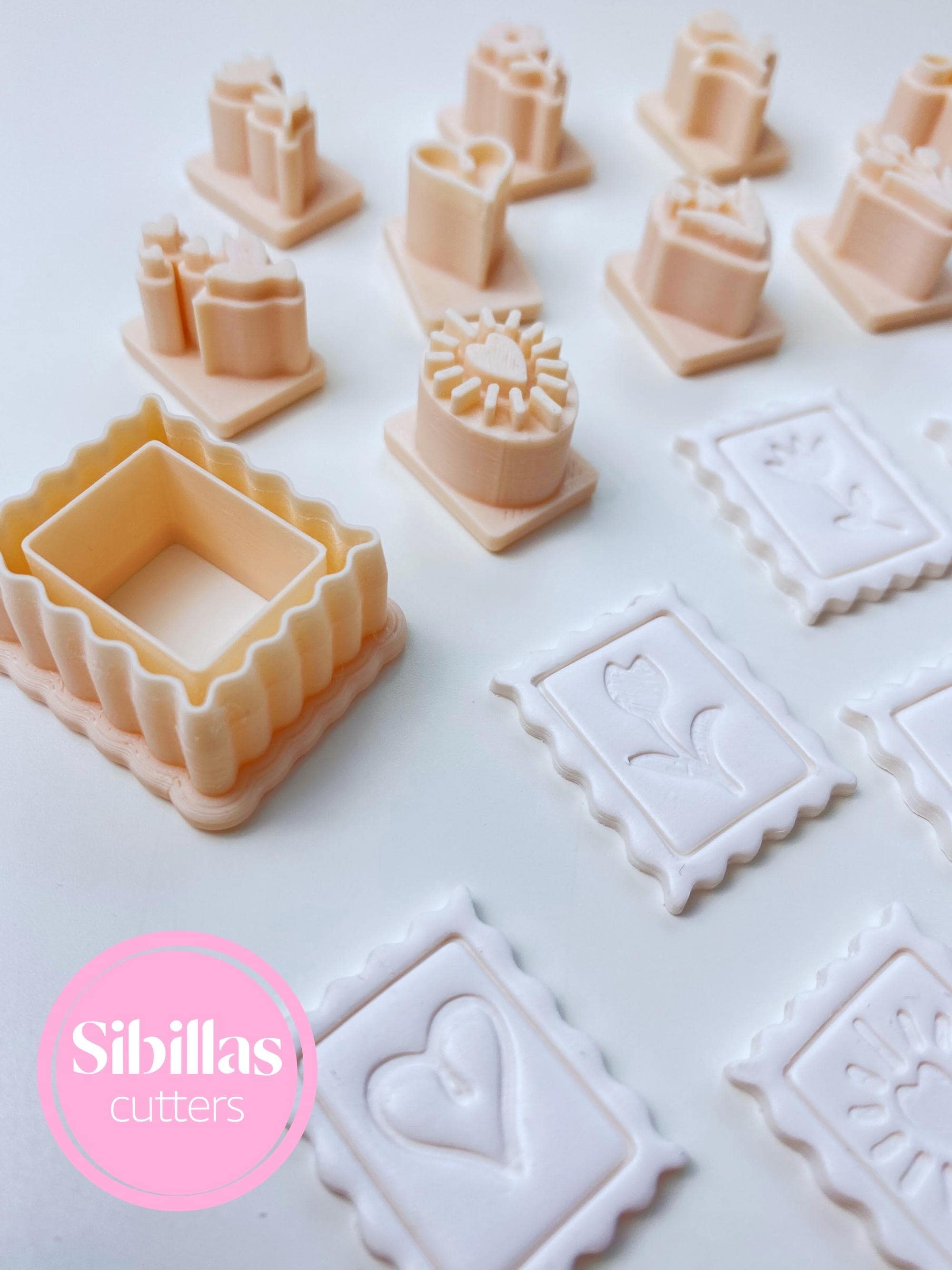 Postage Stamp Cutter, Boho Clay Stamp With Sharp Tapered Edges - Etsy
