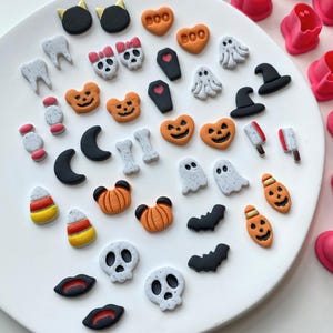 Halloween Polymer Clay Cutters Set: 20 Mini Stud Earring Tools