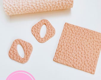 leather texture roller clay: Natural Polymer Clay Embossing Tool