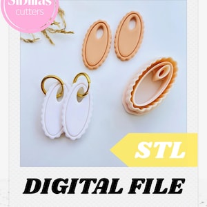 Ovallochstecher STL: lange Ausstechformen mit zulaufender Schneide (digitaler Download)