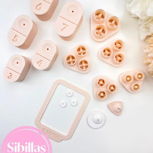 Zestaw narzędzi do osadzania w materiale: Tworzenie kolczyków z gliny polimerowej