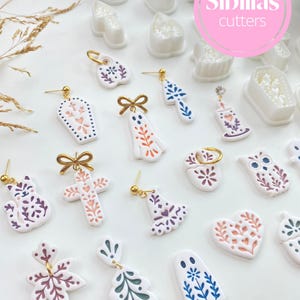 Nordic inspired clay cutters for polymer clay artists making fall earrings, folk art charms, and seasonal handmade jewelry pieces.
