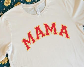 Custom Team Color MAMA Shirt | Bella Canvas Game Day Tee