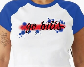 Go Bills Crop Top | Buffalo Football Airbrush Tee