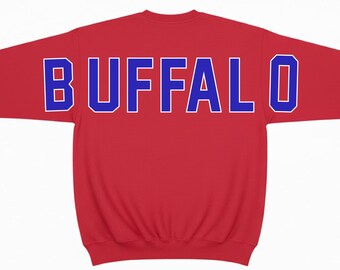 Oversized Buffalo Letters Crewneck Sweatshirt