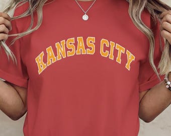 Kansas City Team T-Shirt | Classic College Style Tee | KC Football | Team Colors Shirt