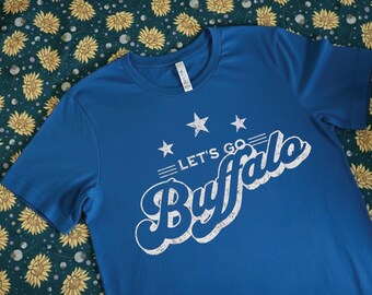 Buffalo Vintage Style Team T-Shirt | | Bills Mafia Football | Team Colors Shirt| Adult & Youth Sizes