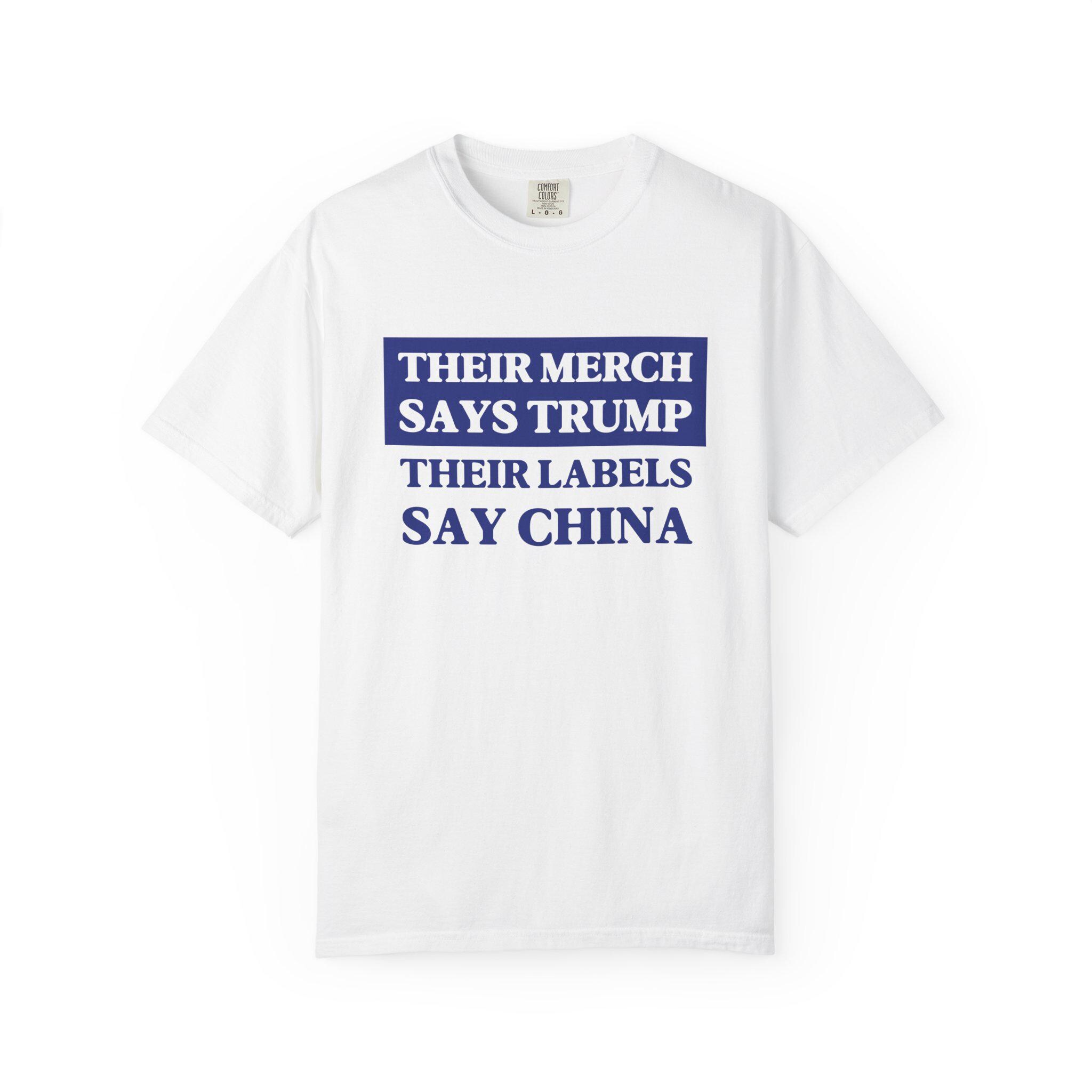 Trump China Slogan T-shirt: Garment-dyed Unisex Cotton Tee - Etsy