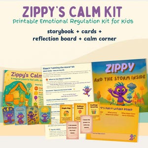Printable Coping Skills kit for Kids | Emotional Regulation Tools for ADHD | Grounding Techniques | Zones of Regulation & Calm Down Corner