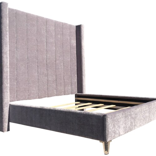 Tufted Headboard Bed Frame Restoration Hardware Extra Tall Etsy