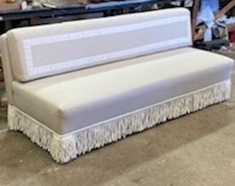 Sofa Custom End Of Bed Chinoiserie Chic Modern Bench Settee Linen Bespoke CUSTOM For GRACE
