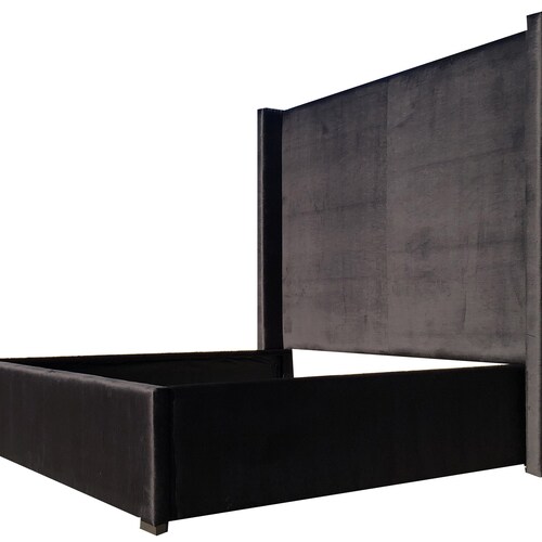 Tufted Headboard Bed Frame Restoration Hardware Extra Tall Etsy