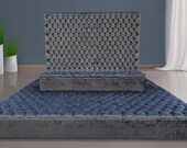 Platform Oversized Ottoman Bed Storage Grandioso Tufted Velvet Family King Frame READY TO SHIP Headboard Bench or made to order