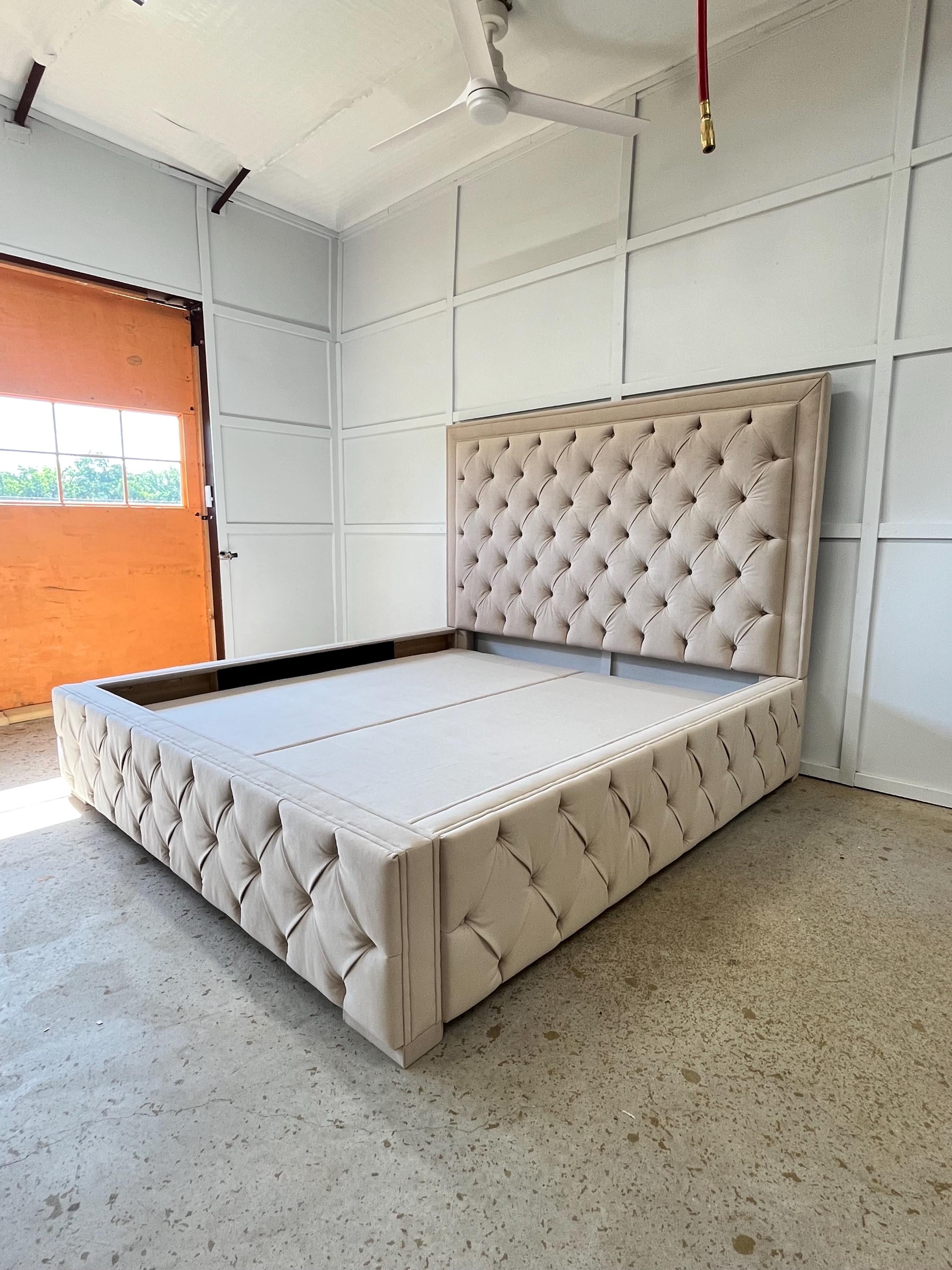 Funda Envolvente Base De Cama Terciopelo Triturado (Individual A Superking) Con Goma