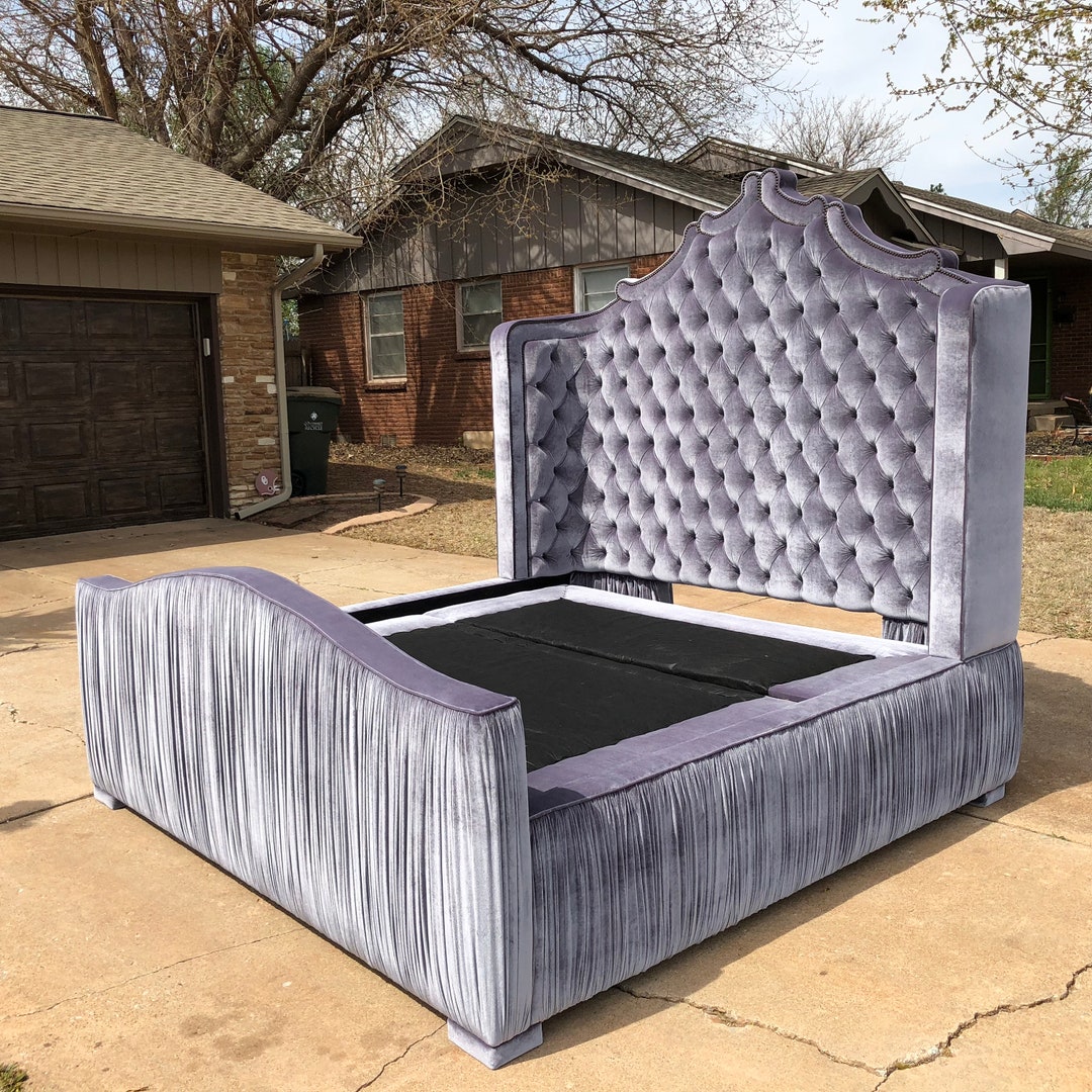 Queen platform sale frame with headboard