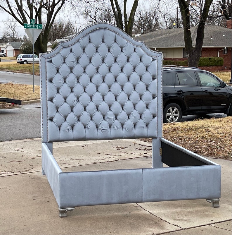 Tall Tufted Bed Extra Tall California King Queen Full Twin Etsy