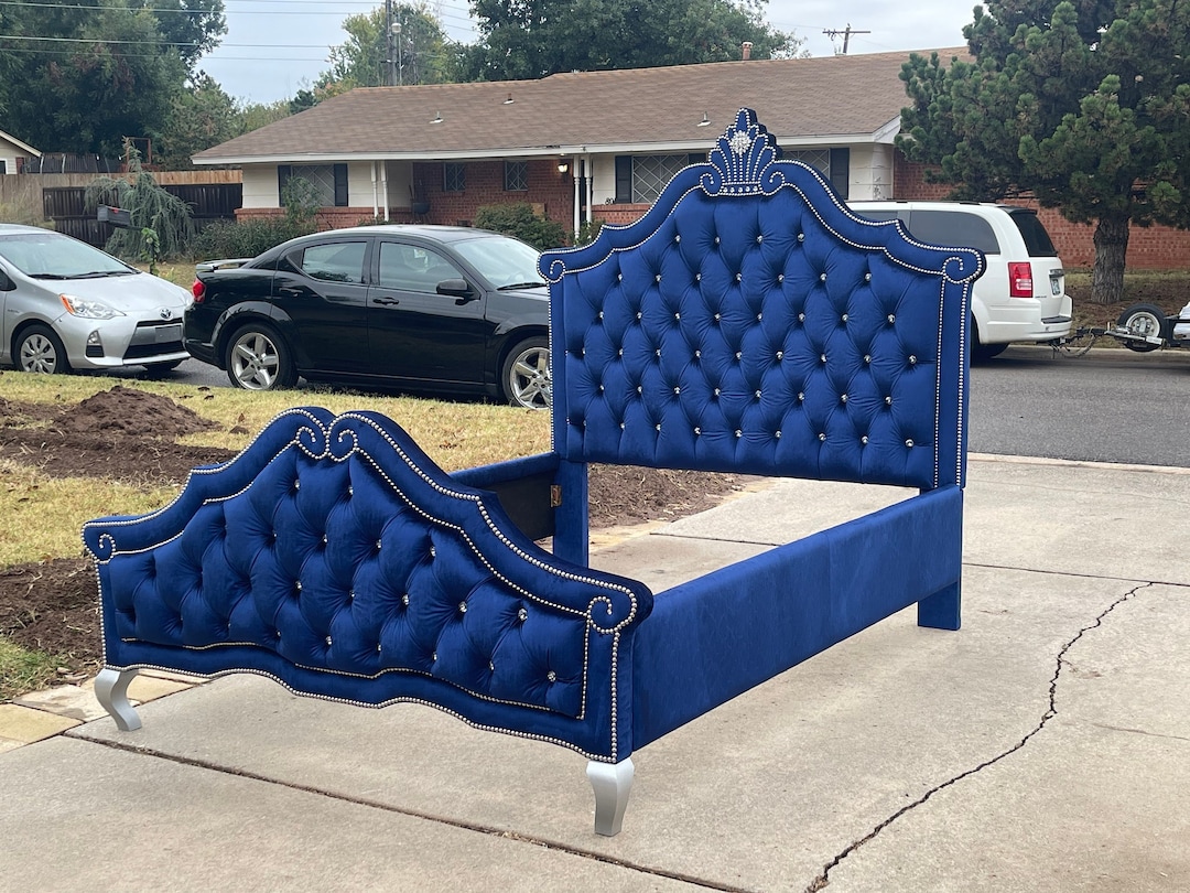 Crystal Tufted Bed Frame Haute House Luxury Bed Diamond Etsy