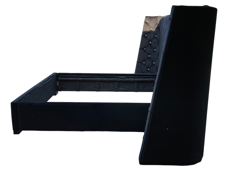 Extra Wide Headboard Upholstered Tufted Bed Frame Oversized Etsy