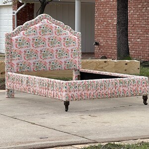 Custom Bed Frame Floral Preppy Girls Bedroom Print Bed Frame California ...