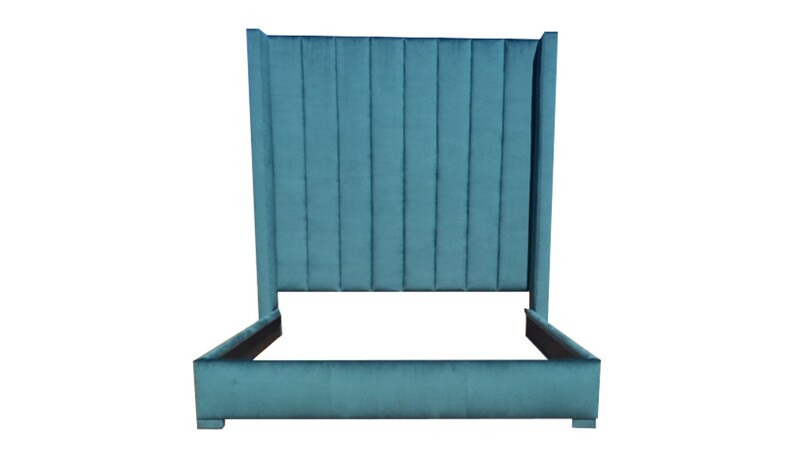 Wingback Headboard Bed Frame Restoration Hardware Tall 96 Inch Image 0