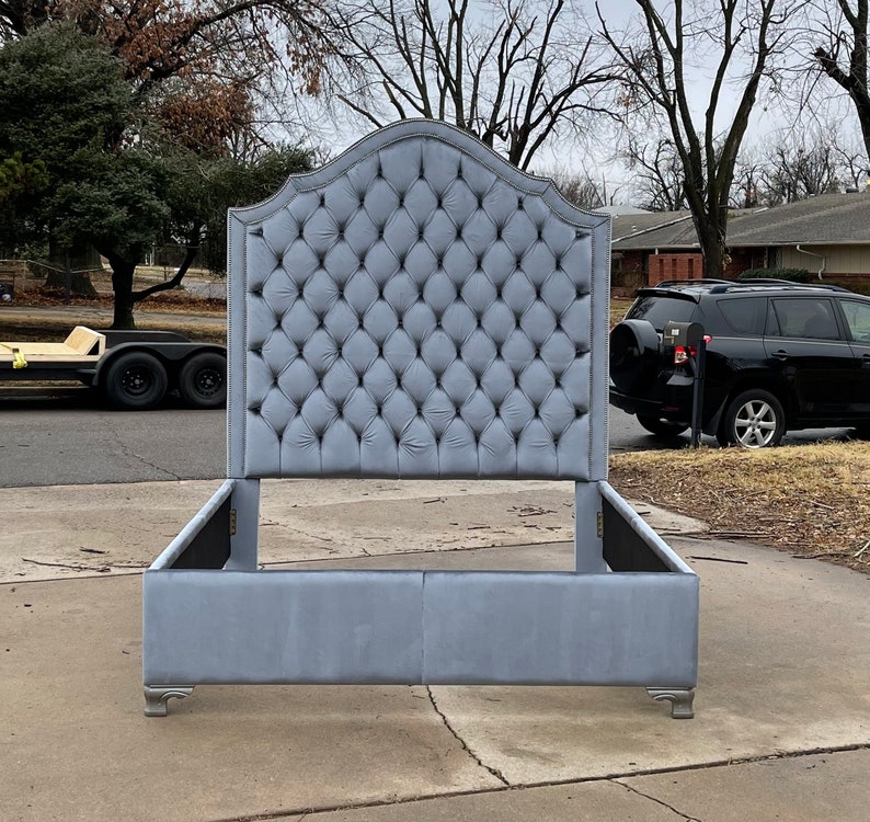 Tall Tufted Bed Extra Tall California King Queen Full Twin Etsy