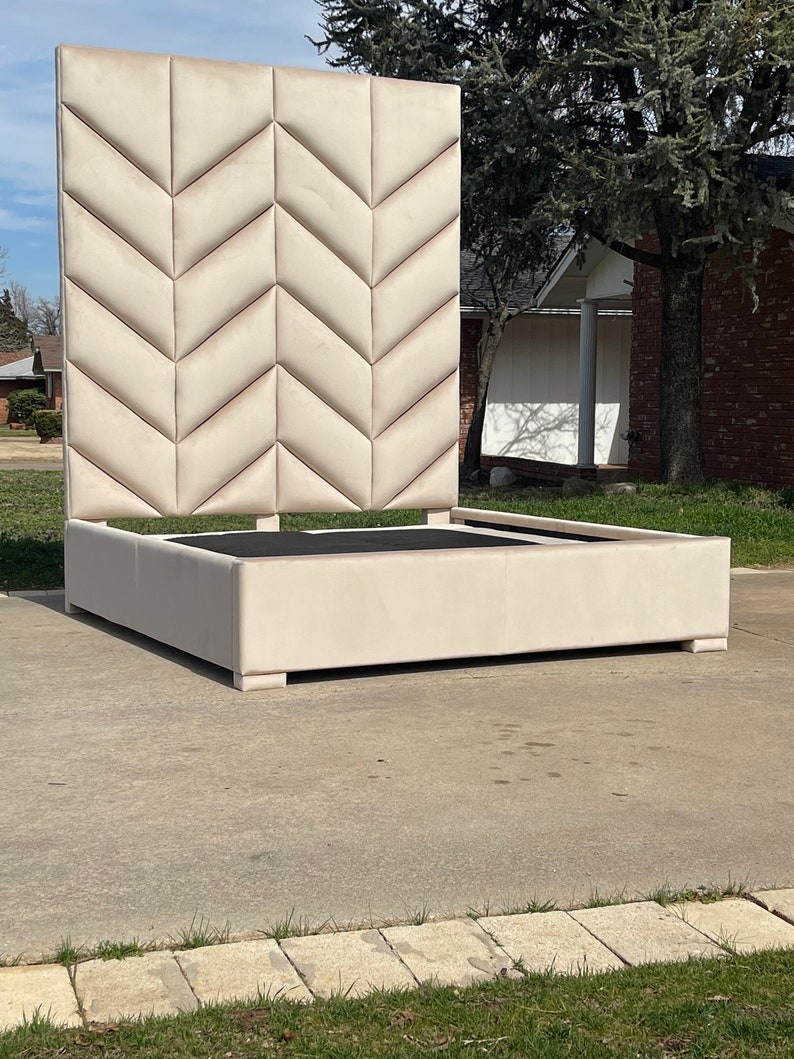 BALANCE Extra Tall Headboard Panels Bed Frame Upholstered Etsy