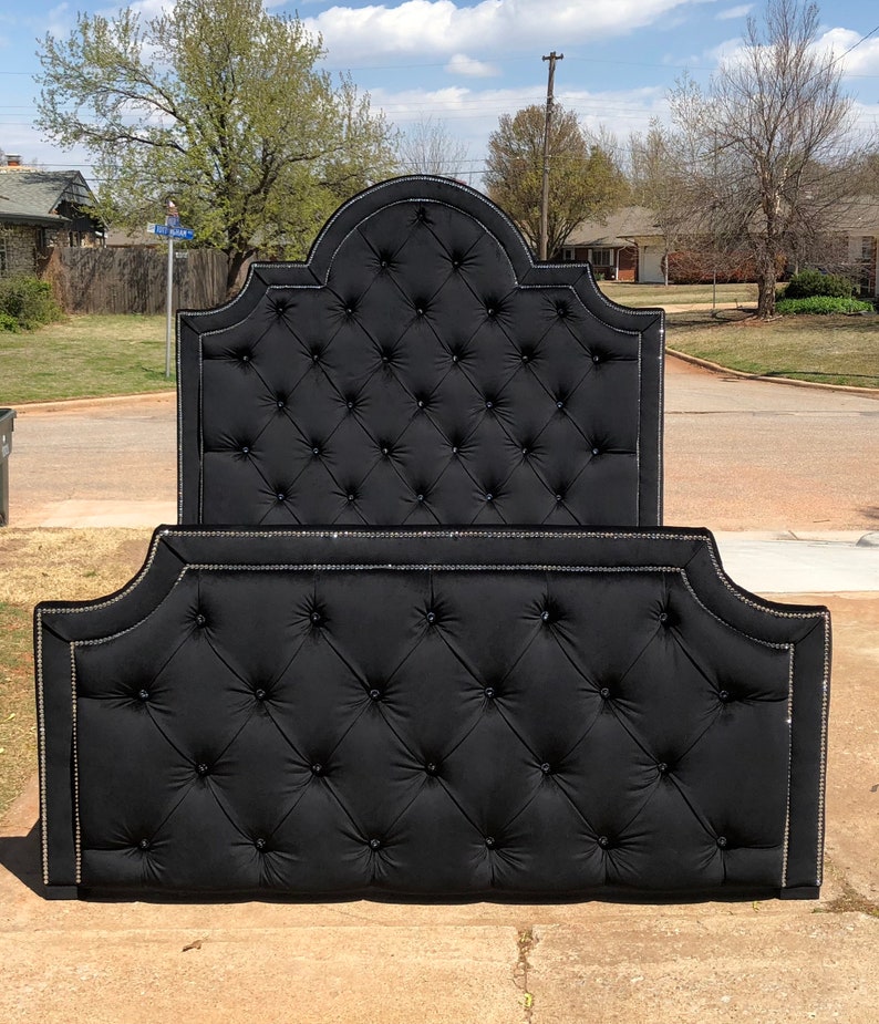 Tufted Headboard Extra Tall Bed Adjustable Tempurpedic Frame Etsy