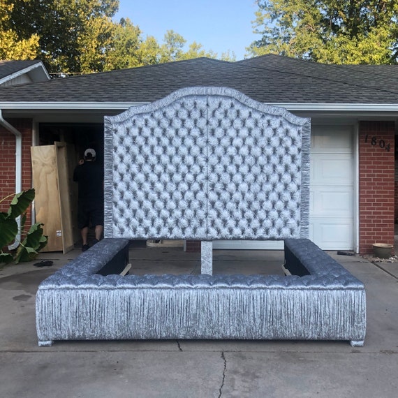 Extra tall 2024 tufted bed