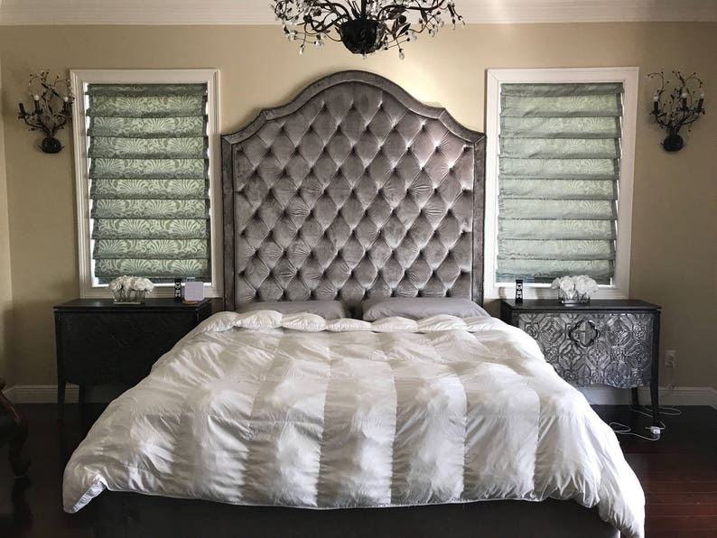 Tall Tufted Bed King Queen Full Twin Extra Tall California Etsy