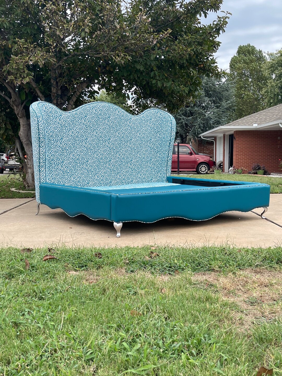 BALANCE French Bed Wrap Around Curvy Wingback Zebra Print King Etsy