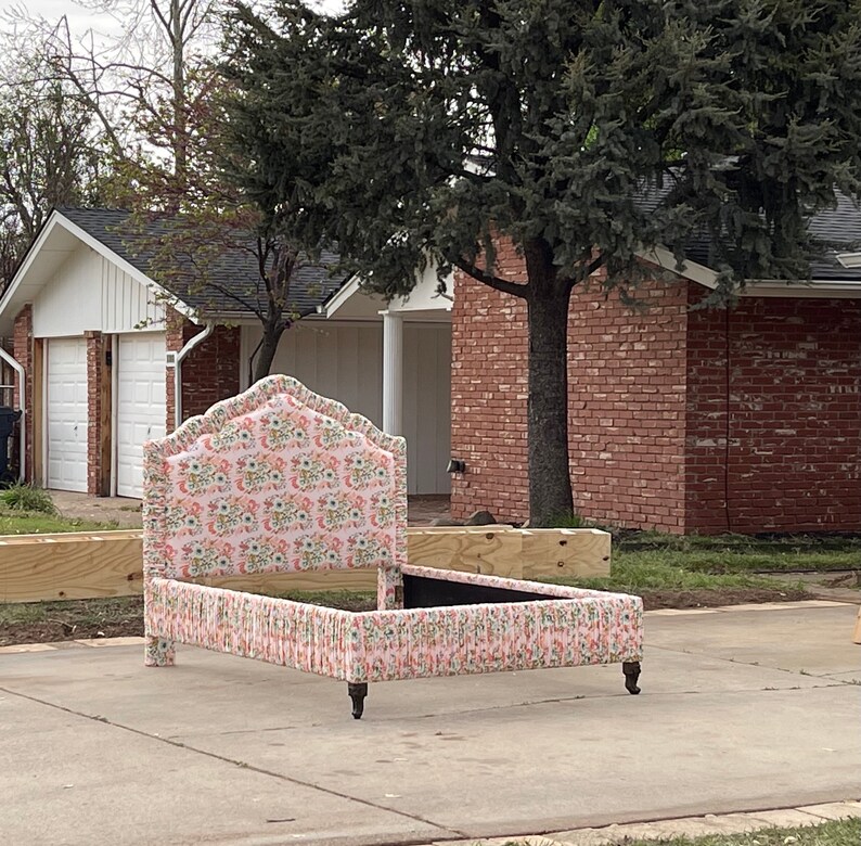 Custom Bed Frame Floral Preppy Girls Bedroom Print Bed Frame | Etsy