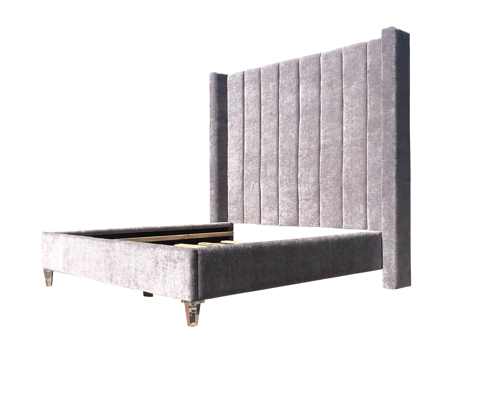 Tufted Headboard Bed Frame Restoration Hardware Extra Tall Etsy