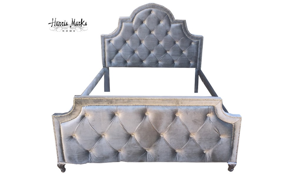 Rhinestone tufted platform on sale bed