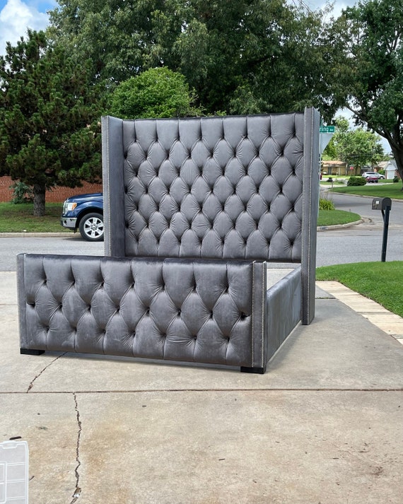 Extra tall 2024 tufted bed