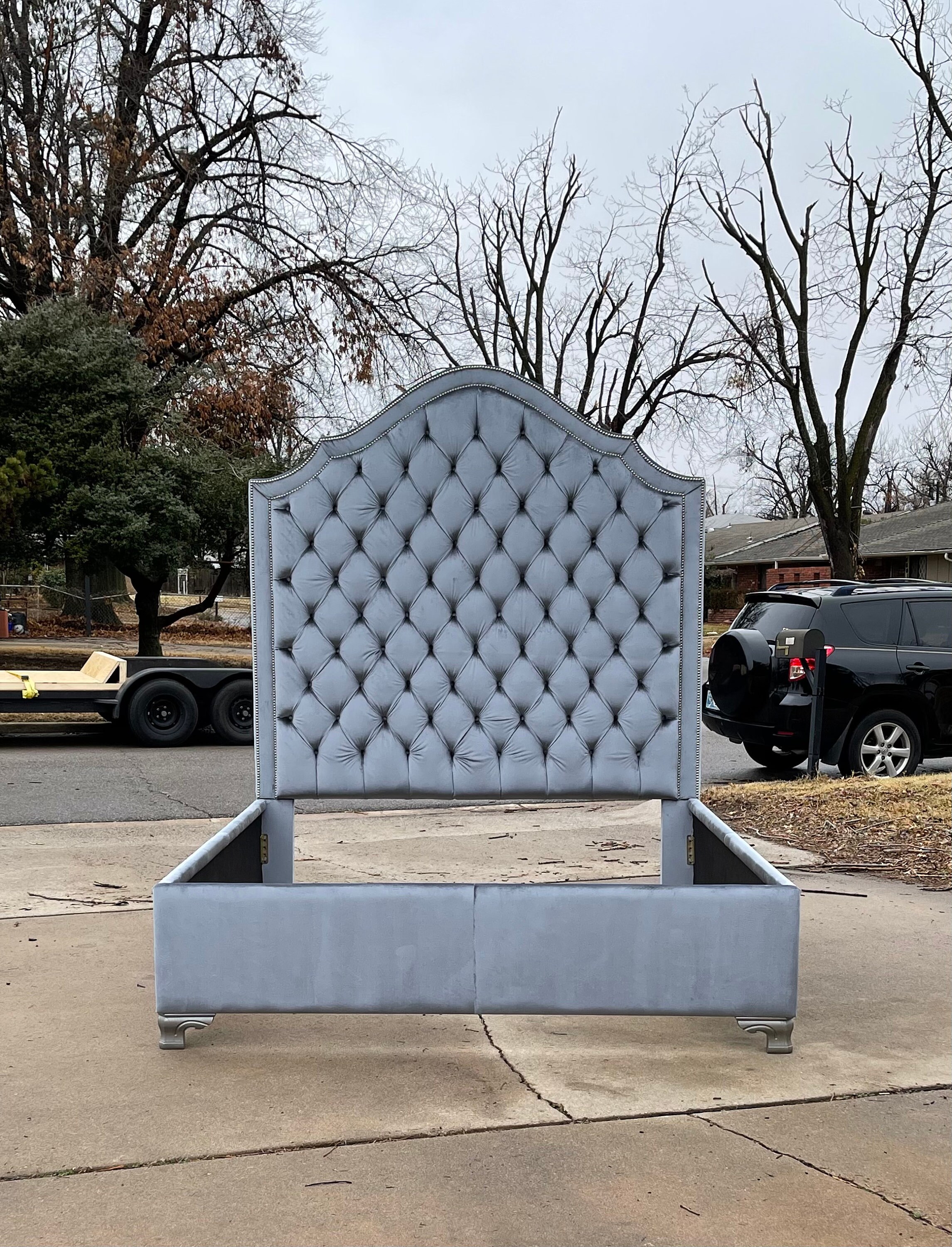 Tall Tufted Bed Extra Tall California King Queen Full Twin Etsy