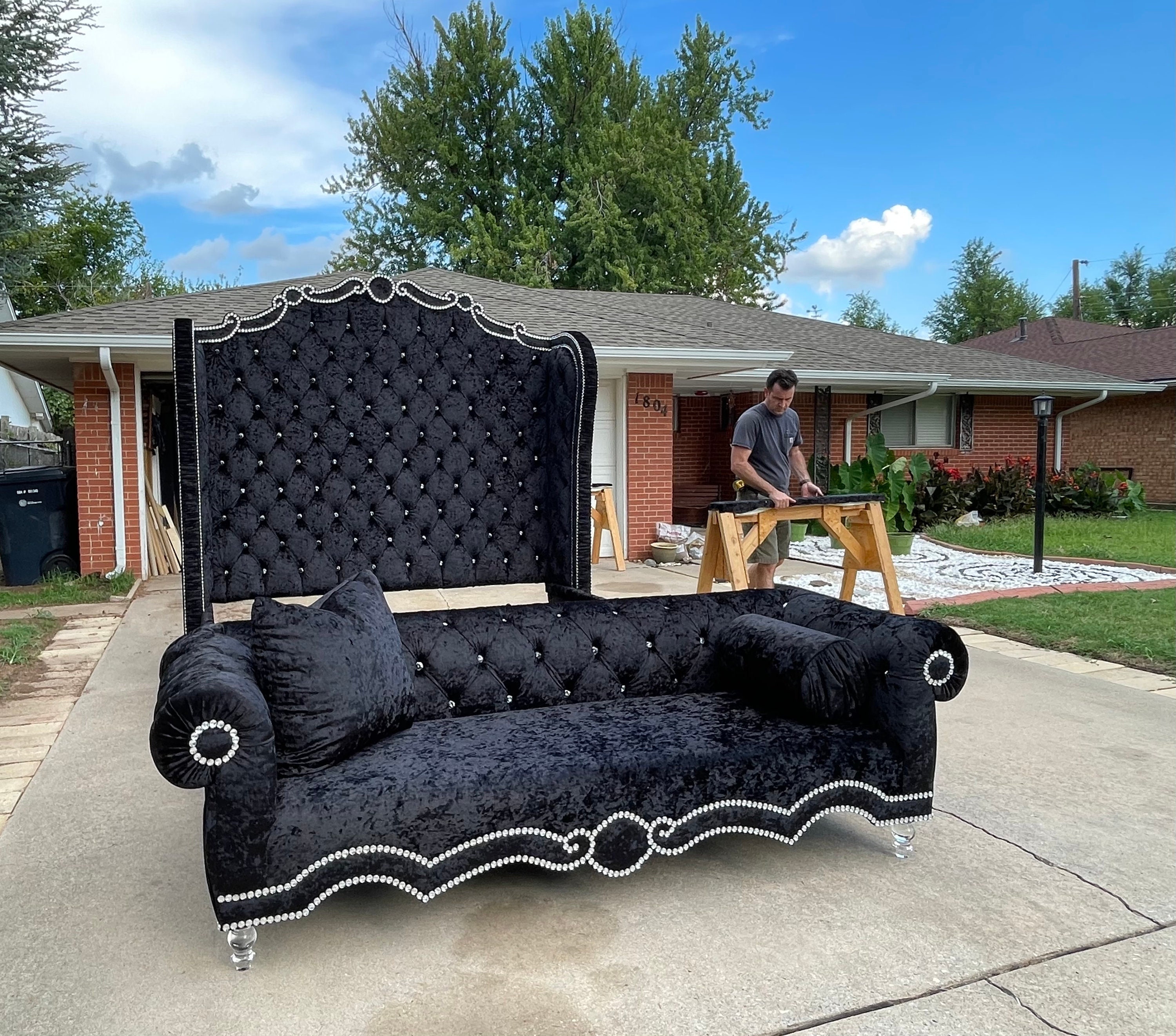 Gothic Sofa, Custom Upholstered Sofas