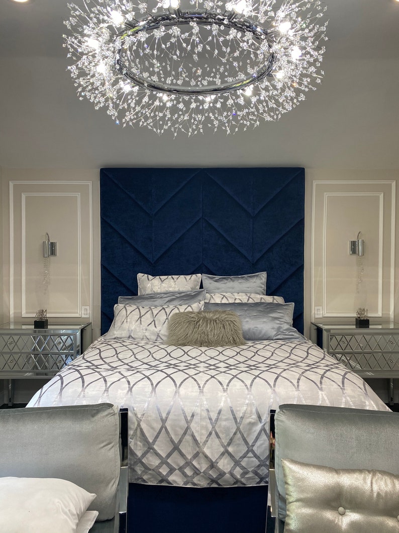 Extra Tall Headboard Panels Platform Bed Frame Upholstered Etsy