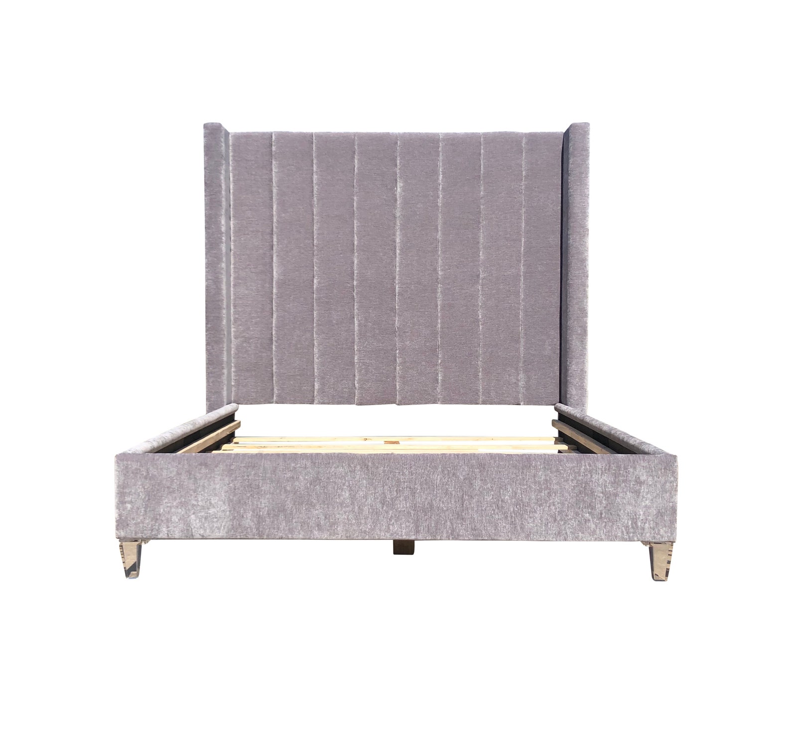 Tufted Headboard Bed Frame Restoration Hardware Extra Tall Etsy